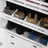 Jewelry Armoire - MDF - White - Lockable with Bevel Edge Mirror and 8 LEDs