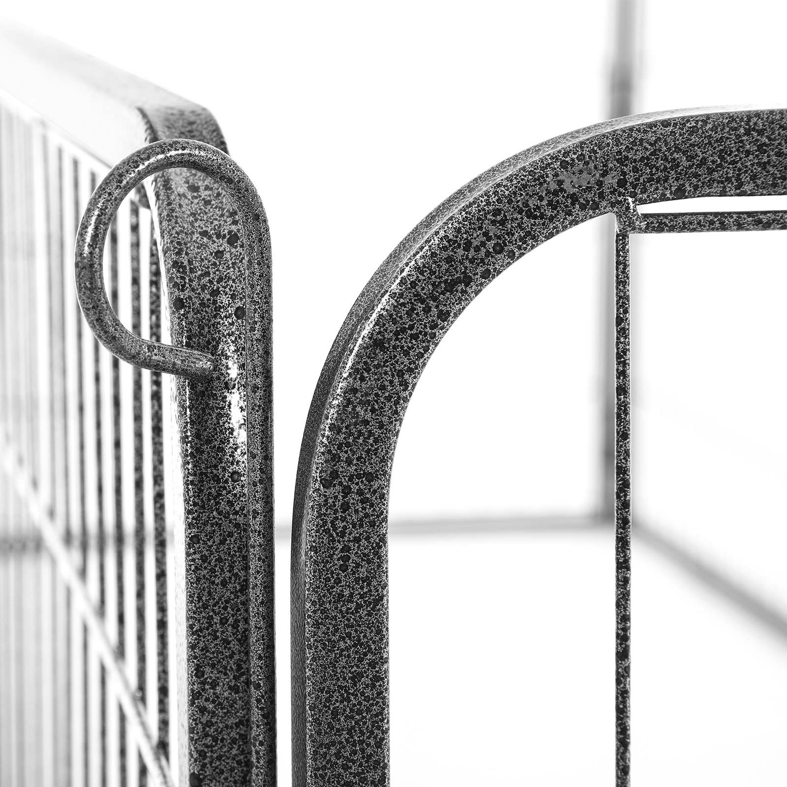 8 Panel Pet Playpen - Heavy Duty Metal - Black - Foldable and Playpen Design