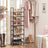 8-Tier Shoe Rack - Iron - Black - Versatile Organizer for 16-20 Pairs