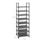 8-Tier Shoe Rack - Iron - Black - Versatile Organizer for 16-20 Pairs