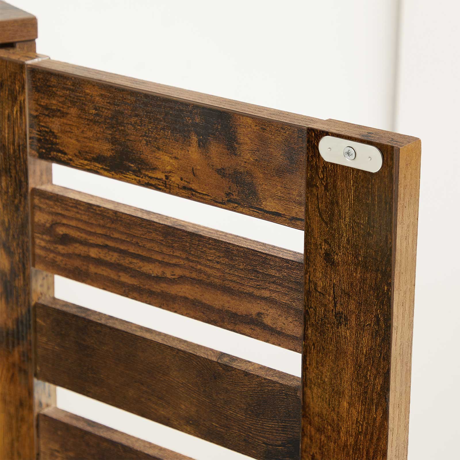 Bathroom Floor Cabinet - Wood - Rustic Brown - Multipurpose with Adjustable Shelf and Louvred Doors