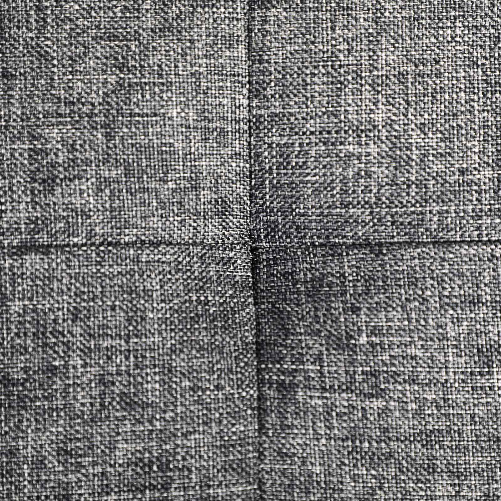 Linen Look Ottoman - Foam - Dark Grey - Folding Design