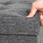 Linen Look Ottoman - Foam - Dark Grey - Folding Design