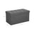 Linen Look Ottoman - Foam - Dark Grey - Folding Design