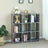 9-Cube Storage Shelf - MDF - Black - DIY Organizer Rack for Family Study and Living Room