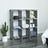 9-Cube Storage Shelf - MDF - Black - DIY Organizer Rack for Family Study and Living Room