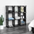 Open Bookcase - Engineered Wood - Black - 9-Cube Design for Versatile Storage