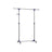 Adjustable Garment Rack - Stainless Steel - Grey - With Wheels and Additional Coat Hook