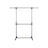 Adjustable Garment Rack - Stainless Steel - Silver - Middle Rail Design