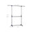 Adjustable Garment Rack - Stainless Steel - Silver - Middle Rail Design