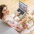 Adjustable Laptop Table - Bamboo - Natural - Folding with Drawer