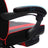 Adjustable Office Chair - Fabric - Black and Red - Ergonomic Design with Footrest and Lumbar Support
