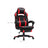 Adjustable Office Chair - Fabric - Black and Red - Ergonomic Design with Footrest and Lumbar Support