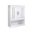 Wall Cabinet - Wood - White - Adjustable Shelf with Double Doors and Open Shelf