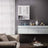 Wall Cabinet - Wood - White - Adjustable Shelf with Double Doors and Open Shelf