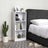 3-Tier Bookcase - White - Wooden