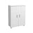 Floor Cabinet - Engineered Wood - White - Double Door with Adjustable Shelves and Buffer Hinges