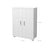Floor Cabinet - Engineered Wood - White - Double Door with Adjustable Shelves and Buffer Hinges
