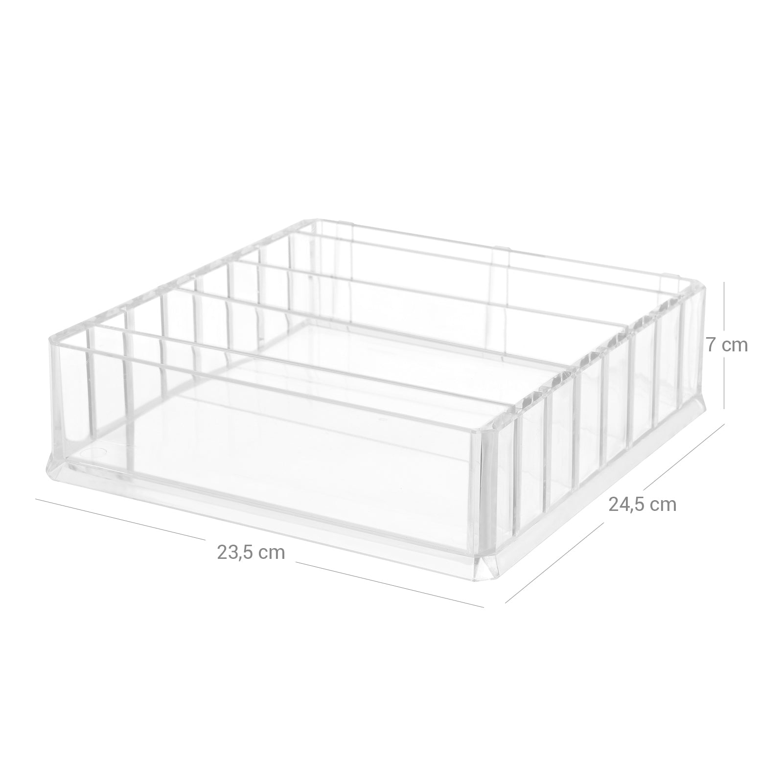 Makeup Organiser - 7 Adjustable Shelves - Acrylic - Transparent - Transparent Design for Easy Viewing