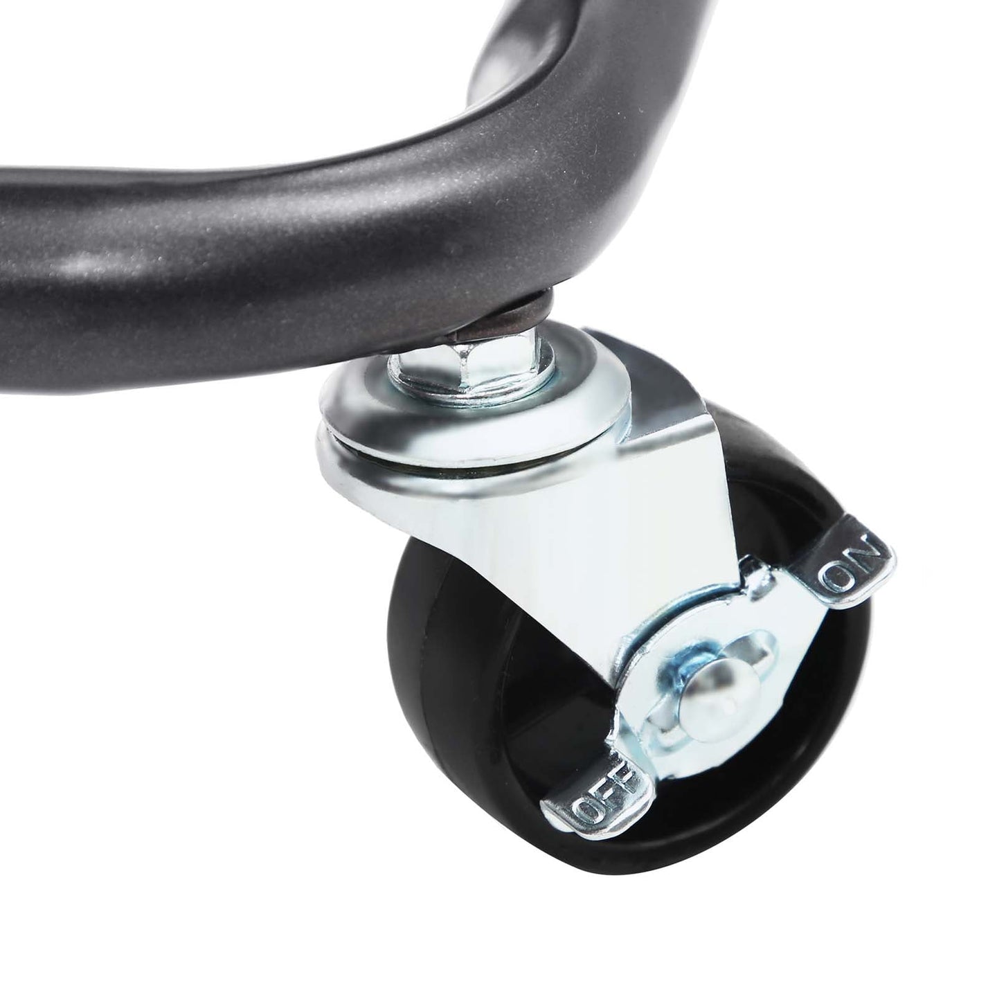 Rolling Cart - Metal - Black - 3-Tier with Height Adjustable Shelves and Brakes
