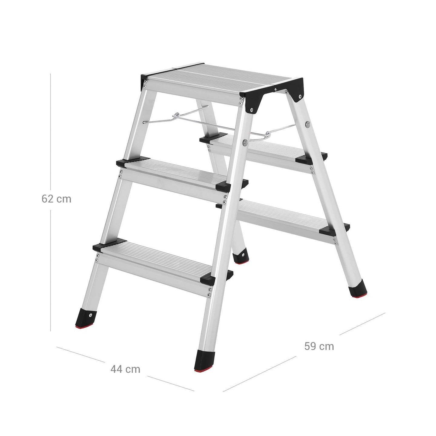 Folding Step Ladder - Aluminum - Lightweight