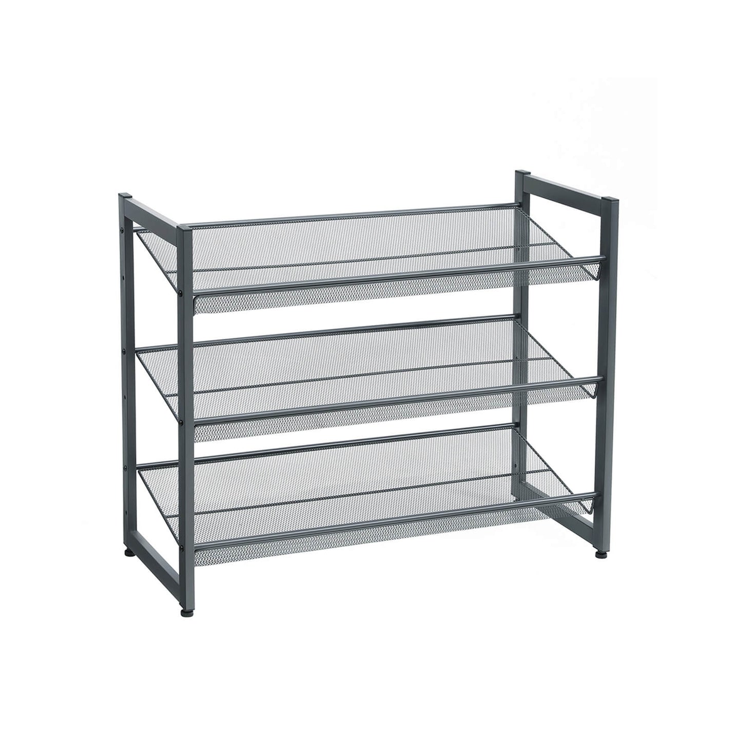 Shoe Rack - Metal Mesh - Black - Angle Adjustable