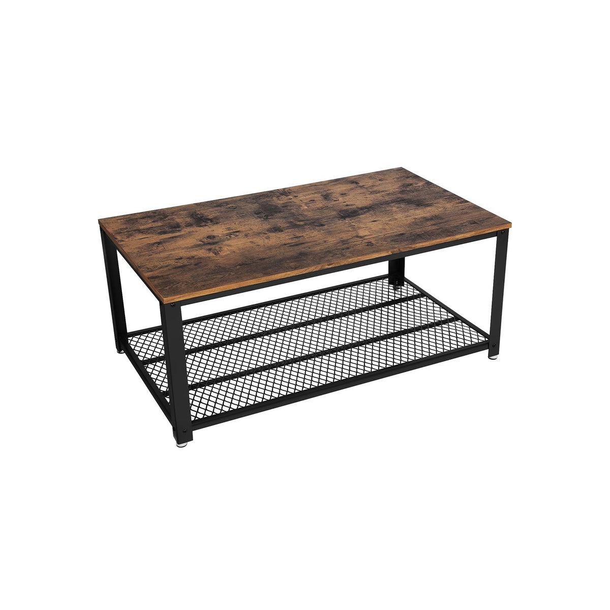 Coffee Table - Wood - Rustic Brown - Spacious and Functional Surface