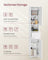 Tall and Slim Bathroom Cabinet - MDF - White