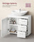 Under-Sink Bathroom Cabinet - MDF - Cloud White