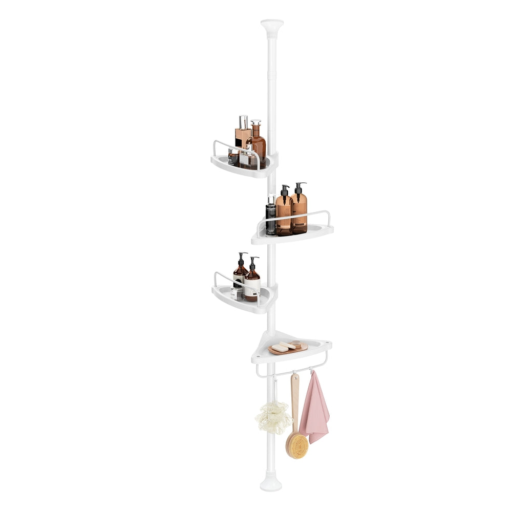 Bathroom Corner Shelf - plastic sprayed steel tube + PP plastic