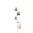 Bathroom Corner Shelf - plastic sprayed steel tube + PP plastic