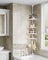 Bathroom Corner Shelf - plastic sprayed steel tube + PP plastic