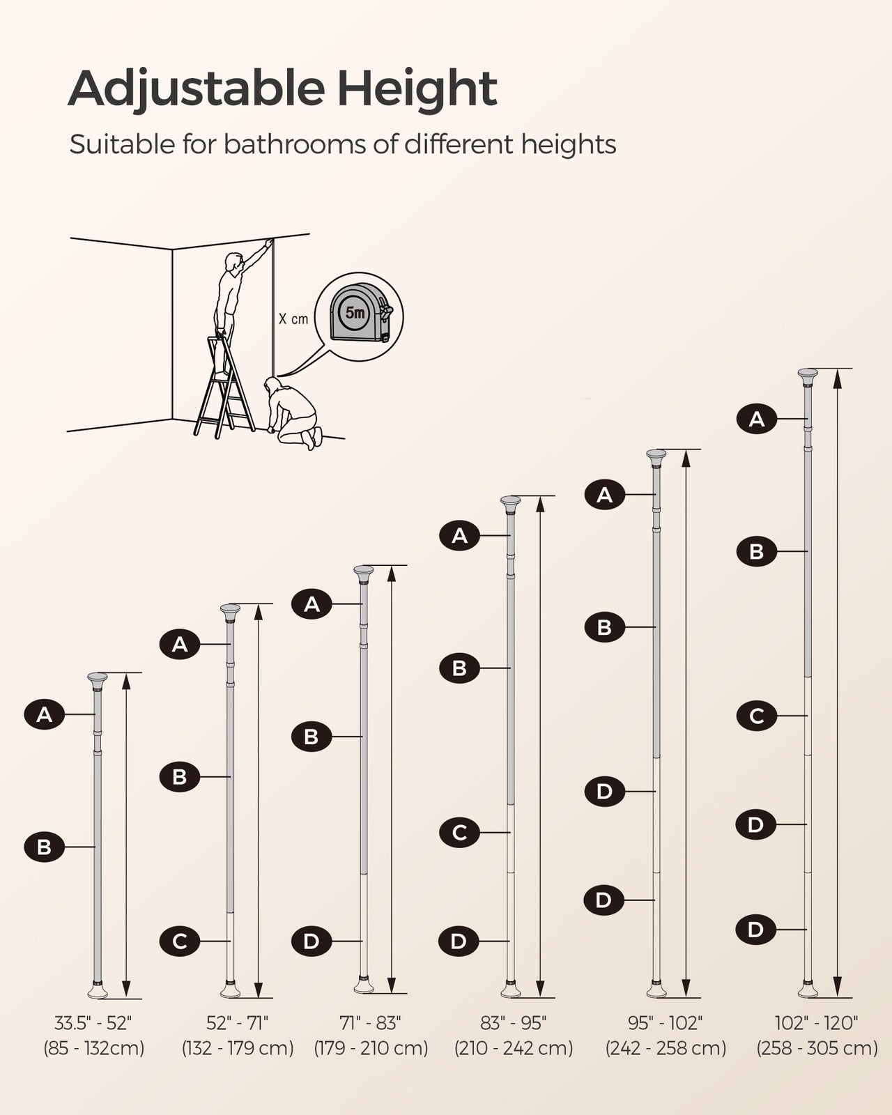 Bathroom Corner Shelf - plastic sprayed steel tube + PP plastic