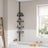 Black Adjustable Corner Bathroom Shelf - Steel Tube - Black
