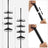 Black Adjustable Corner Bathroom Shelf - Steel Tube - Black
