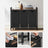 Laundry Basket - MDF and Steel - Rustic Brown - with 3 Pull-Out