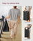 Laundry Basket - MDF and Steel - Rustic Brown - with 3 Pull-Out