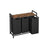 Laundry Basket - MDF and Steel - Rustic Brown - with 3 Pull-Out