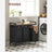 Laundry Basket - MDF and Steel - Rustic Brown - with 3 Pull-Out