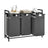 Laundry Basket - MDF and Steel - Black and Grey