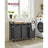 Laundry Basket - MDF and Steel - Black and Grey