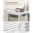 Laundry Basket - MDF and Steel - White