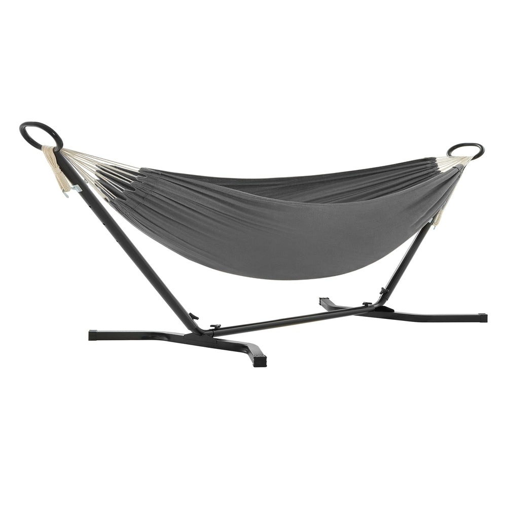 Hammock - Metal and Cotton - Black Stand