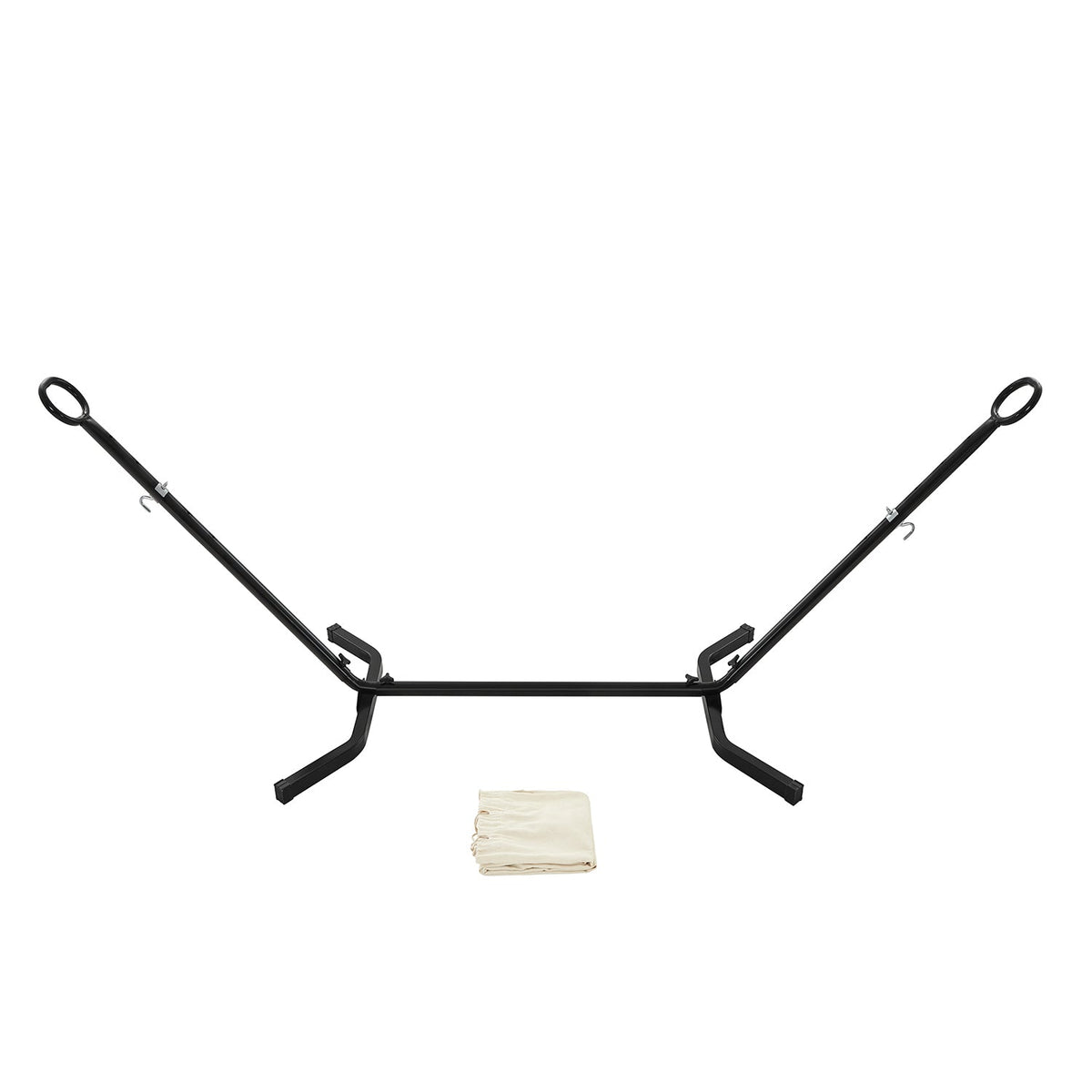 Hammock - Metal and Cotton - Black Stand