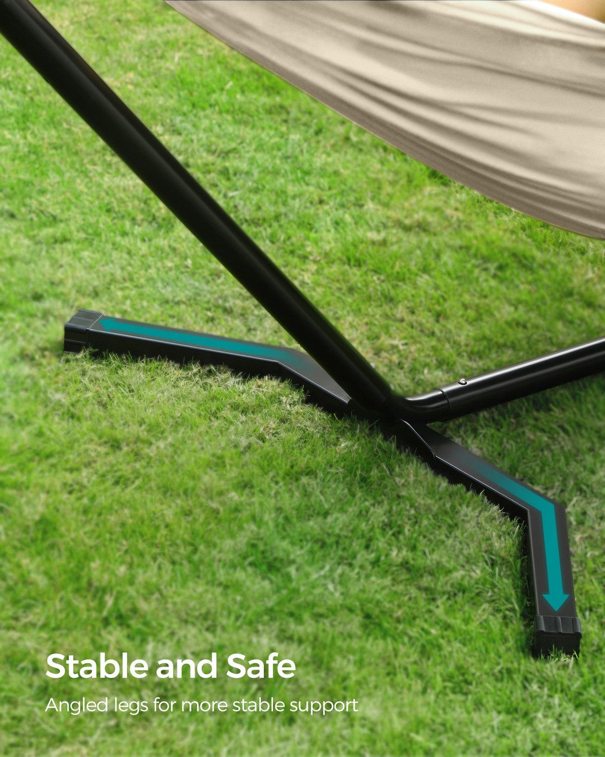Hammock - Metal and Cotton - Black Stand