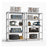 Set of 2 Silver Garage Shelving - Steel Frame and MDF - Silver