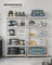 Set of 2 Silver Garage Shelving - Steel Frame and MDF - Silver