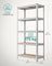 Set of 2 Silver Garage Shelving - Steel Frame and MDF - Silver