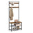 Hat Coat Stand - Particleboard and Metal - Rustic Brown