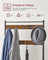 Hat Coat Stand - Particleboard and Metal - Rustic Brown